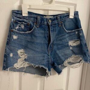 Abercrombie & Fitch mid rise boyfriend short distressed Size 28/6